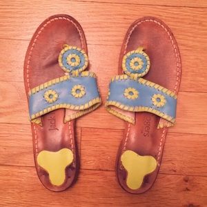 Fun Blue and Green Jack Rogers